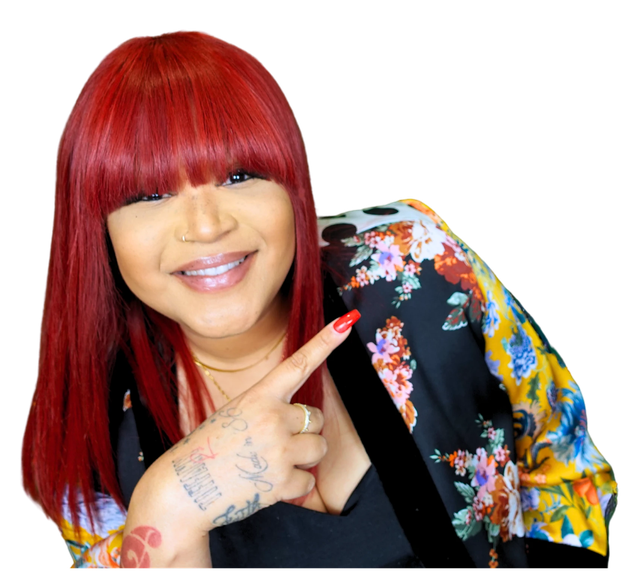 Tiffany Red smiling and pointing toward the Pick My Brain heading.